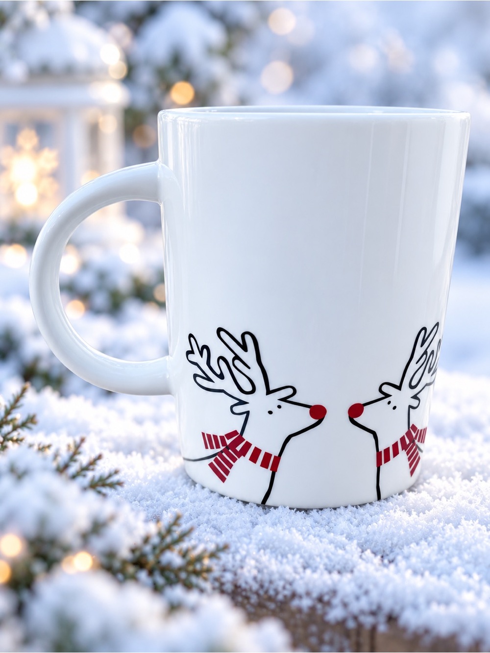 Crate & Barrel Arctic Friends Joan Anderson Coffee Mug Winter Animals Christmas